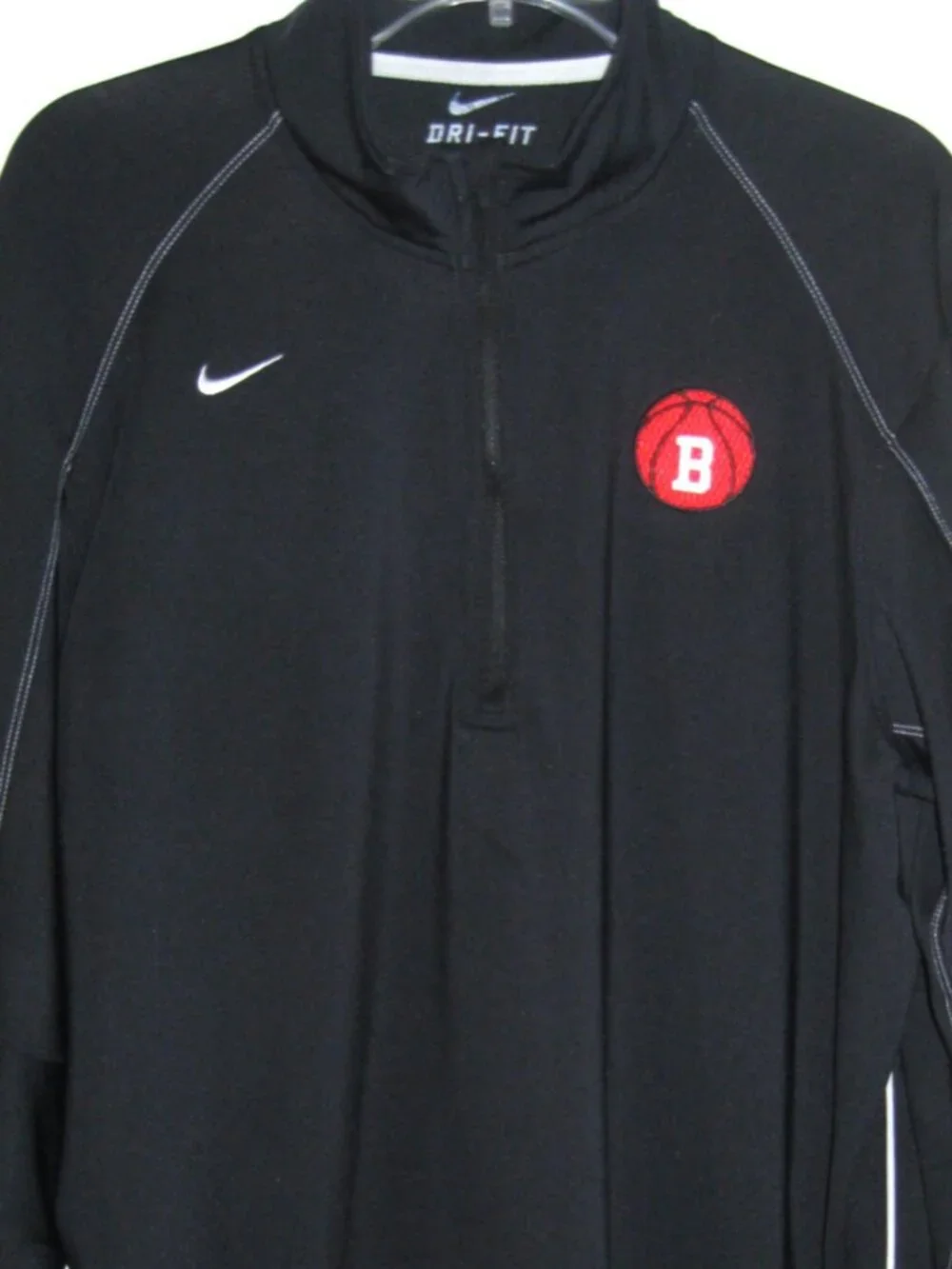 Nike black dri-fit pullover half zip top Large